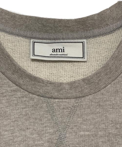 AMI Alexandre Mattiussi（アミアレクサンドルマテュッシ）AMI Alexandre Mattiussi (アミアレクサンドルマテュッシ) COTTON SWEATSHIRT ライトグレー サイズ:Lの古着・服飾アイテム