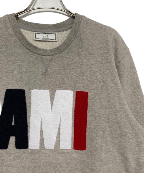 AMI Alexandre Mattiussi（アミアレクサンドルマテュッシ）AMI Alexandre Mattiussi (アミアレクサンドルマテュッシ) COTTON SWEATSHIRT ライトグレー サイズ:Lの古着・服飾アイテム