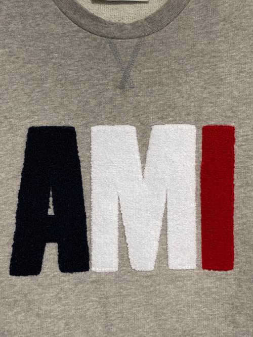 AMI Alexandre Mattiussi（アミアレクサンドルマテュッシ）AMI Alexandre Mattiussi (アミアレクサンドルマテュッシ) COTTON SWEATSHIRT ライトグレー サイズ:Lの古着・服飾アイテム