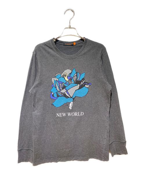 UNDERCOVERISM（アンダーカバーイズム）UNDERCOVERISM (アンダーカバーイズム) NEW WORLD TEE/ロングスリーブカットソー グレー サイズ:2の古着・服飾アイテム