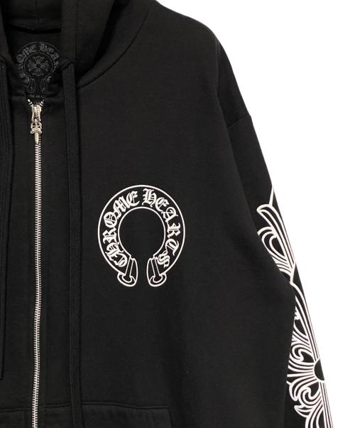 CHROME HEARTS（クロムハーツ）CHROME HEARTS (クロムハーツ) ホースシュージップパーカー ブラック サイズ:Mの古着・服飾アイテム