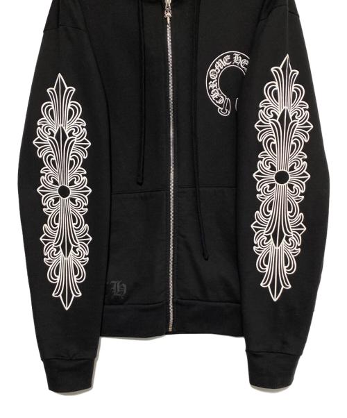 CHROME HEARTS（クロムハーツ）CHROME HEARTS (クロムハーツ) ホースシュージップパーカー ブラック サイズ:Mの古着・服飾アイテム