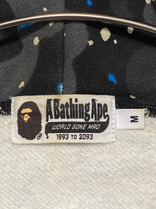 A BATHING APE（ア ベイシング エイプ）A BATHING APE (ア ベイシング エイプ) Space Camo Shark Full Zip Hoodie ブラック サイズ:Mの古着・服飾アイテム