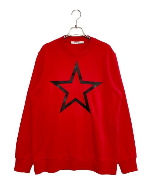 GIVENCHY（ジバンシィ）GIVENCHY (ジバンシィ) Star Sweatshirt レッド サイズ:Sの古着・服飾アイテム