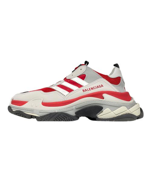BALENCIAGA（バレンシアガ）BALENCIAGA (バレンシアガ) adidas (アディダス) TRIPLE S レッド×グレー サイズ:43の古着・服飾アイテム