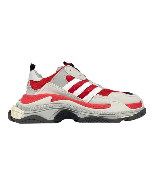 BALENCIAGA（バレンシアガ）BALENCIAGA (バレンシアガ) adidas (アディダス) TRIPLE S レッド×グレー サイズ:43の古着・服飾アイテム