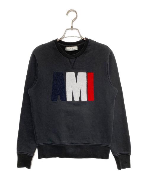 AMI Alexandre Mattiussi（アミアレクサンドルマテュッシ）AMI Alexandre Mattiussi (アミアレクサンドルマテュッシ) COTTON SWEATSHIRT ブラック サイズ:XXSの古着・服飾アイテム