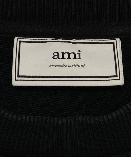 AMI Alexandre Mattiussi（アミアレクサンドルマテュッシ）AMI Alexandre Mattiussi (アミアレクサンドルマテュッシ) COTTON SWEATSHIRT ブラック サイズ:Lの古着・服飾アイテム