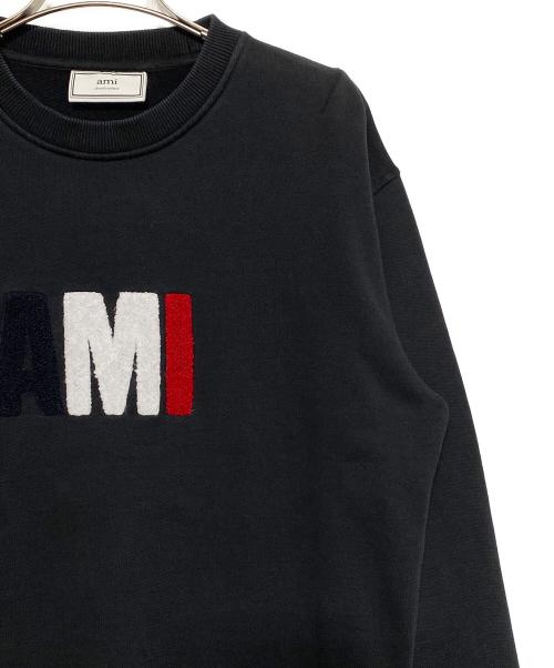 AMI Alexandre Mattiussi（アミアレクサンドルマテュッシ）AMI Alexandre Mattiussi (アミアレクサンドルマテュッシ) COTTON SWEATSHIRT ブラック サイズ:Lの古着・服飾アイテム