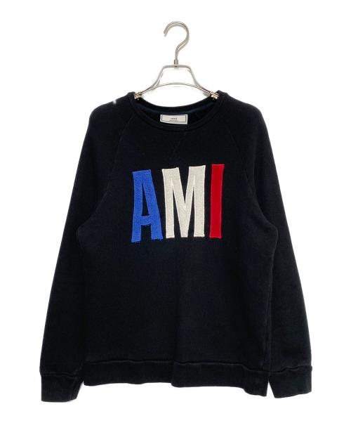 AMI Alexandre Mattiussi（アミアレクサンドルマテュッシ）AMI Alexandre Mattiussi (アミアレクサンドルマテュッシ) COTTON SWEATSHIRT ブラック サイズ:Sの古着・服飾アイテム