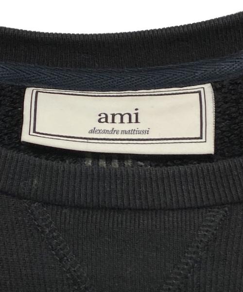 AMI Alexandre Mattiussi（アミアレクサンドルマテュッシ）AMI Alexandre Mattiussi (アミアレクサンドルマテュッシ) COTTON SWEATSHIRT ブラック サイズ:Sの古着・服飾アイテム