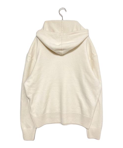 AMI Alexandre Mattiussi（アミアレクサンドルマテュッシ）AMI Alexandre Mattiussi (アミアレクサンドルマテュッシ) ハートロゴニットパーカー ホワイト×レッド サイズ:Mの古着・服飾アイテム