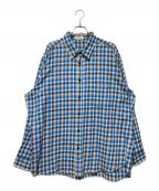 CELINEセリーヌ）の古着「21SS チェックルーズ長袖シャツ」｜ブルー