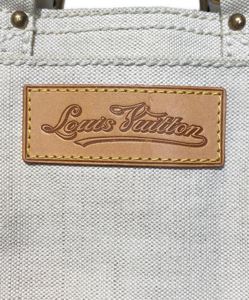 LOUIS VUITTON（ルイ ヴィトン）LOUIS VUITTON (ルイ ヴィトン) グローブショッパーPM クルーズキャンバス ホワイト×レッドの古着・服飾アイテム