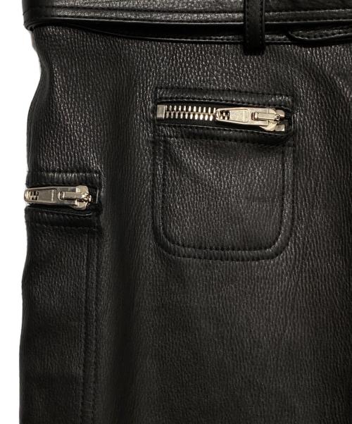 BALENCIAGA（バレンシアガ）BALENCIAGA (バレンシアガ) レザーバイカーパンツ ブラック サイズ:42の古着・服飾アイテム