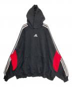 BALENCIAGA×adidasバレンシアガ×アディダス）の古着「Hoodie Large Fit」｜ブラック×レッド