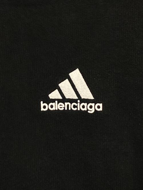 BALENCIAGA（バレンシアガ）BALENCIAGA (バレンシアガ) adidas (アディダス) Hoodie Large Fit ブラック×レッド サイズ:5の古着・服飾アイテム