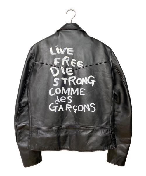 COMME des GARCONS（コムデギャルソン）COMME des GARCONS (コムデギャルソン) Lewis Leathers (ルイスレザース) 21AW ライトニング レザーライダースジャケット ブラック サイズ:40の古着・服飾アイテム