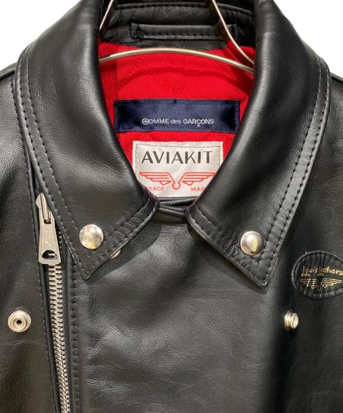 COMME des GARCONS（コムデギャルソン）COMME des GARCONS (コムデギャルソン) Lewis Leathers (ルイスレザース) 21AW ライトニング レザーライダースジャケット ブラック サイズ:40の古着・服飾アイテム