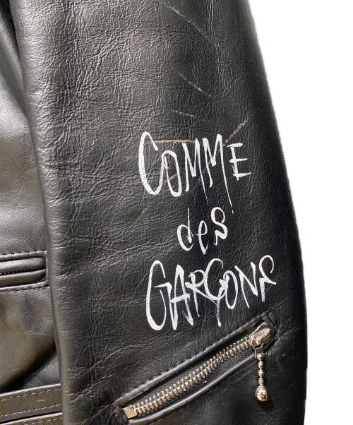 COMME des GARCONS（コムデギャルソン）COMME des GARCONS (コムデギャルソン) Lewis Leathers (ルイスレザース) 21AW ライトニング レザーライダースジャケット ブラック サイズ:40の古着・服飾アイテム