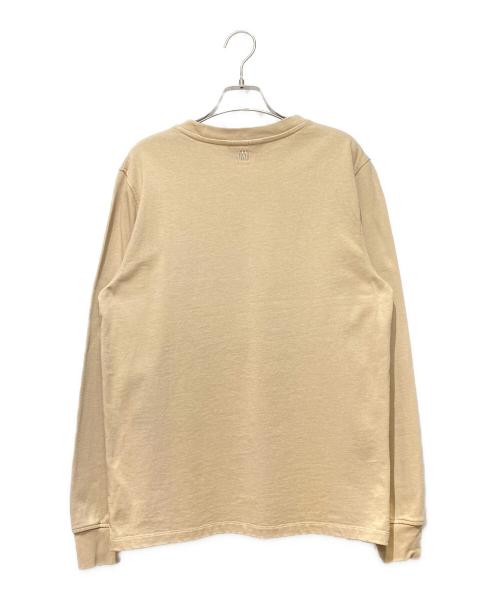 AMIPARIS（アミパリス）AMIPARIS (アミパリス) ハートロゴ入り長袖Tシャツ ベージュ サイズ:Sの古着・服飾アイテム