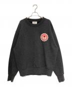 AMI Alexandre Mattiussiアミアレクサンドルマテュッシ）の古着「アミパリスロゴパッチ クルーネック スウェット」｜グレー