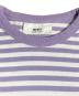 中古・古着 AMIPARIS (アミパリス) ハートロゴ ストライプ ロンT ホワイト×パープル サイズ:XS：25000円