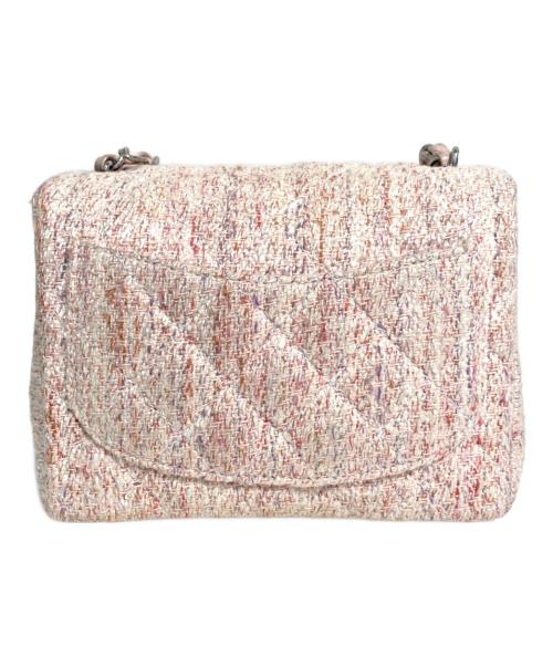 CHANEL（シャネル）CHANEL (シャネル) ツイードミニマトラッセ チェーンショルダーバッグ ピンクの古着・服飾アイテム