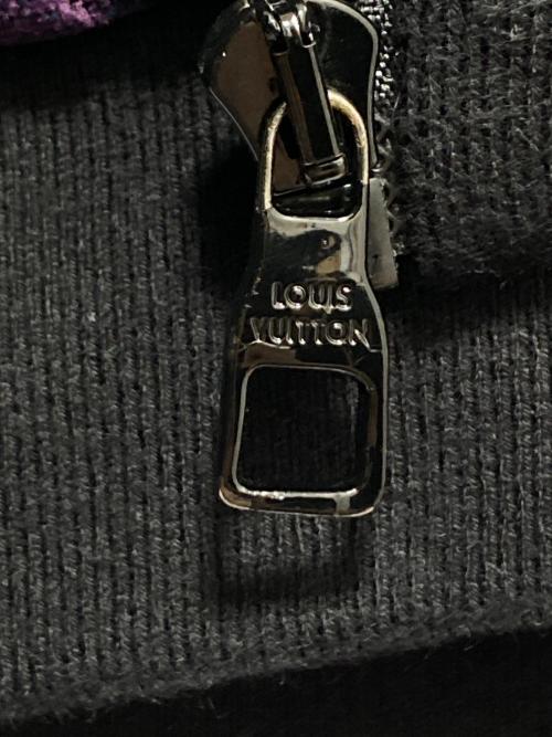 LOUIS VUITTON（ルイ ヴィトン）LOUIS VUITTON (ルイ ヴィトン) モノグラムベルベットジップアップパーカー グリーン×ブラック サイズ:4Lの古着・服飾アイテム