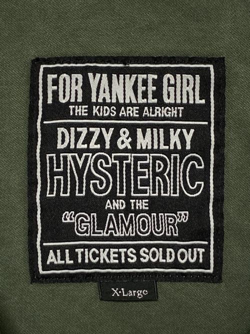 Hysteric Glamour（ヒステリックグラマー）Hysteric Glamour (ヒステリックグラマー) VIXEN GIRLワッペン ユーティリティジャケット オリーブ サイズ:XLの古着・服飾アイテム