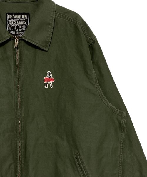 Hysteric Glamour（ヒステリックグラマー）Hysteric Glamour (ヒステリックグラマー) VIXEN GIRLワッペン ユーティリティジャケット オリーブ サイズ:XLの古着・服飾アイテム