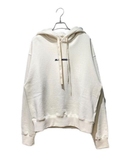 JIL SANDER+（ジルサンダープラス）JIL SANDER+ (ジルサンダープラス) プルオーバーロゴフーディ アイボリー サイズ:XSの古着・服飾アイテム