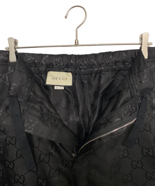 GUUCI（グッチ）GUUCI (グッチ) GGジャガードナイロンパンツ ブラック サイズ:48の古着・服飾アイテム