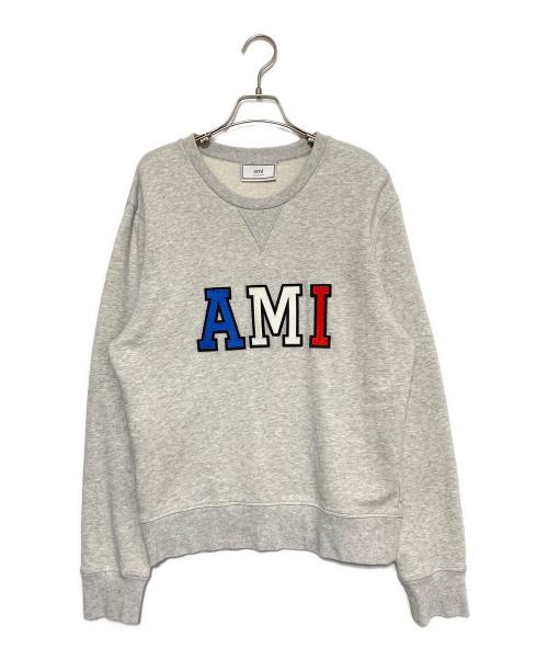 AMI Alexandre Mattiussi（アミアレクサンドルマテュッシ）AMI Alexandre Mattiussi (アミアレクサンドルマテュッシ) ロゴスウェット ライトグレー サイズ:Lの古着・服飾アイテム