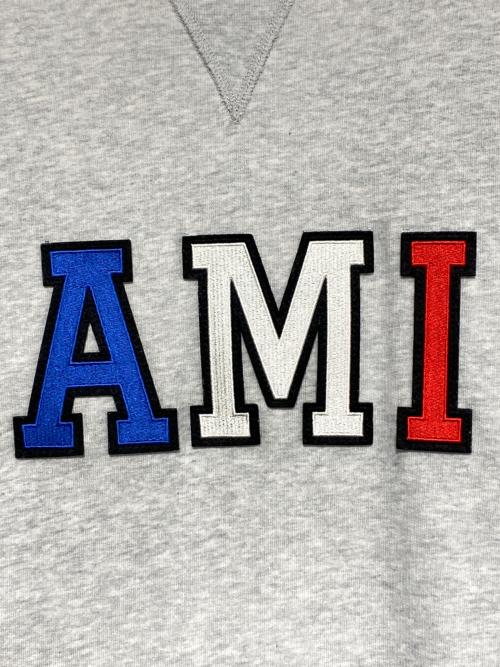 AMI Alexandre Mattiussi（アミアレクサンドルマテュッシ）AMI Alexandre Mattiussi (アミアレクサンドルマテュッシ) ロゴスウェット ライトグレー サイズ:Lの古着・服飾アイテム