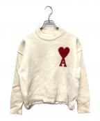 AMI Alexandre Mattiussiアミアレクサンドルマテュッシ）の古着「ハートロゴクルーネックセーター」｜ホワイト