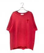 AMI Alexandre Mattiussiアミアレクサンドルマテュッシ）の古着「ハートロゴ半袖Tシャツ」｜バーガンディー