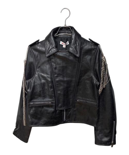 masu（エムエーエスユー）MASU (エムエーエスユー) 24AW WEB SINGLE RIDERS JACKET ブラック サイズ:44の古着・服飾アイテム