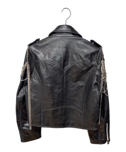 masu（エムエーエスユー）MASU (エムエーエスユー) 24AW WEB SINGLE RIDERS JACKET ブラック サイズ:44の古着・服飾アイテム