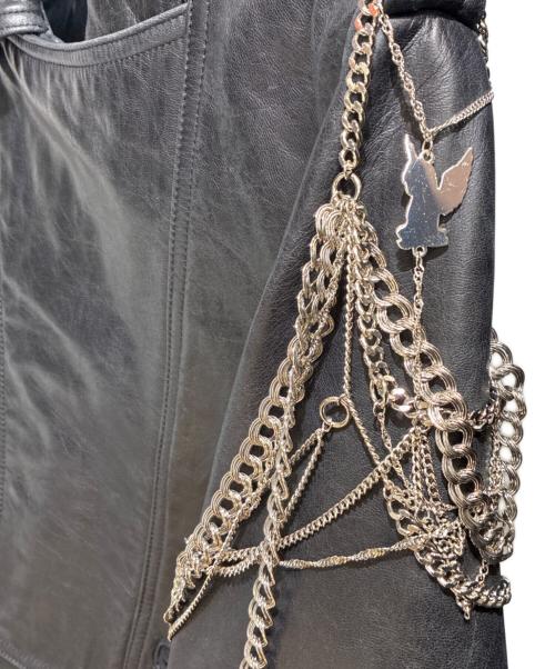 masu（エムエーエスユー）MASU (エムエーエスユー) 24AW WEB SINGLE RIDERS JACKET ブラック サイズ:44の古着・服飾アイテム