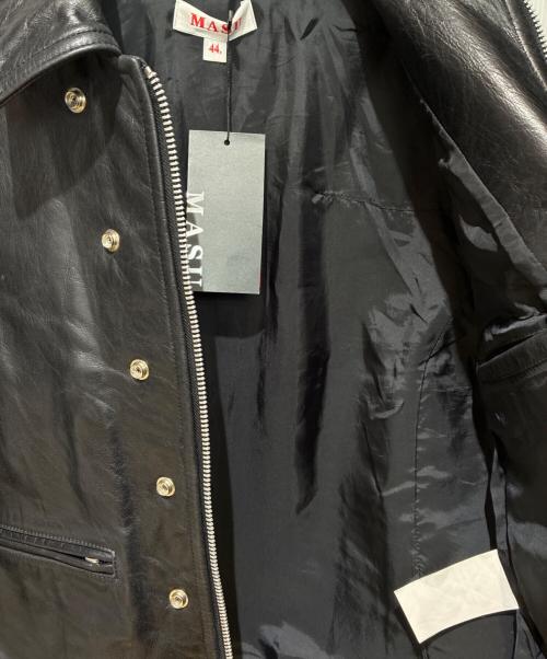 masu（エムエーエスユー）MASU (エムエーエスユー) 24AW WEB SINGLE RIDERS JACKET ブラック サイズ:44の古着・服飾アイテム