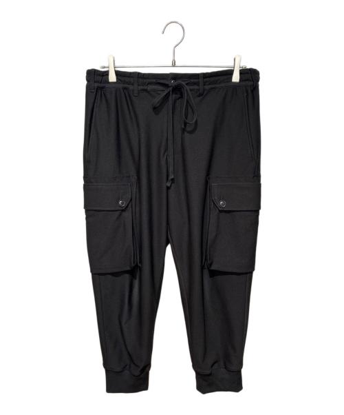 GROUND Y（グラウンドワイ）GROUND Y (グラウンドワイ) Jersey Twill Military Cargo Pants ブラック サイズ:3の古着・服飾アイテム