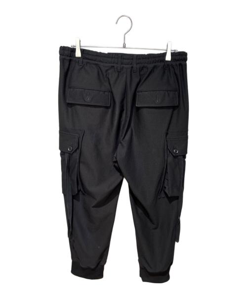 GROUND Y（グラウンドワイ）GROUND Y (グラウンドワイ) Jersey Twill Military Cargo Pants ブラック サイズ:3の古着・服飾アイテム