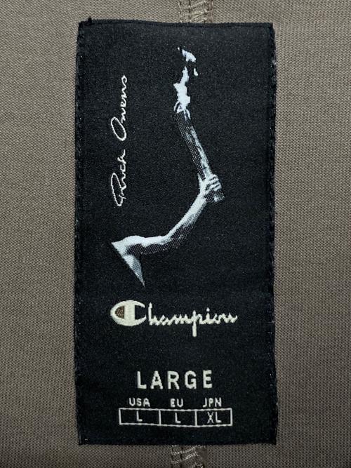 RICK OWENS（リックオウエンス）RICK OWENS (リックオウエンス) Champion (チャンピオン) Tシャツ ベージュ サイズ:Lの古着・服飾アイテム