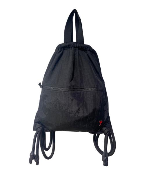 AMIPARIS（アミパリス）AMIPARIS (アミパリス) ナイロンナップサック ブラックの古着・服飾アイテム