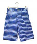 AMIPARISアミパリス）の古着「ストライプショートパンツ」｜ブルー×ホワイト