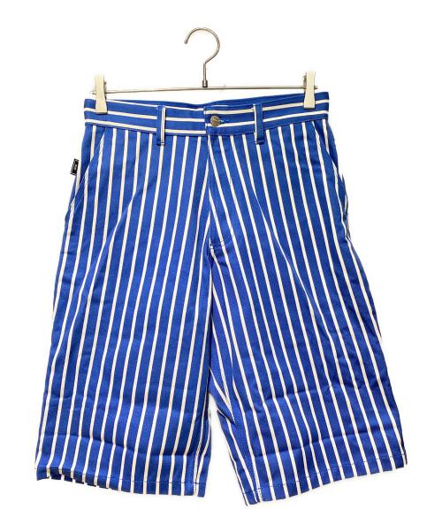 AMIPARIS（アミパリス）AMIPARIS (アミパリス) ストライプショートパンツ ブルー×ホワイト サイズ:26の古着・服飾アイテム