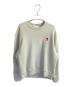 AMIPARIS（アミパリス）の古着「SMALL RED AMI DE COEUR SWEATSHIRT」｜ミントグリーン