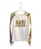 AMIPARISアミパリス）の古着「ボタニカルクルーネックスウェット」｜ホワイト×グリーン