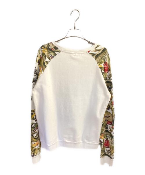 AMIPARIS（アミパリス）AMIPARIS (アミパリス) ボタニカルクルーネックスウェット ホワイト×グリーン サイズ:Ｓの古着・服飾アイテム